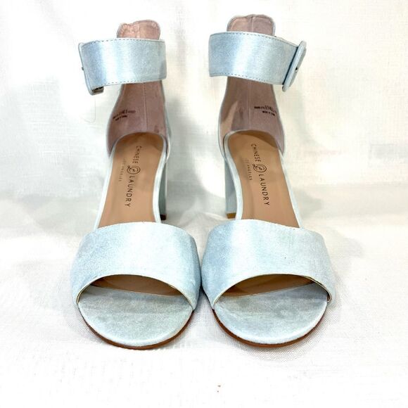 NEW Chinese Laundry Sky Blue Ankle Strappy Heels - Picture 6 of 8
